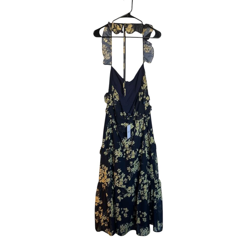 o.p.t. Floral Midi Dress in Navy and Yellow - Picture 4 of 13